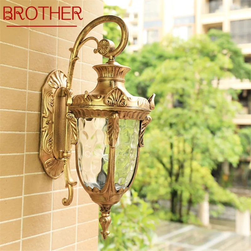 luminaria de parede brother luminaria classica retro de bronze com luzes led a prova dagua decorativa para corredor de casa 01