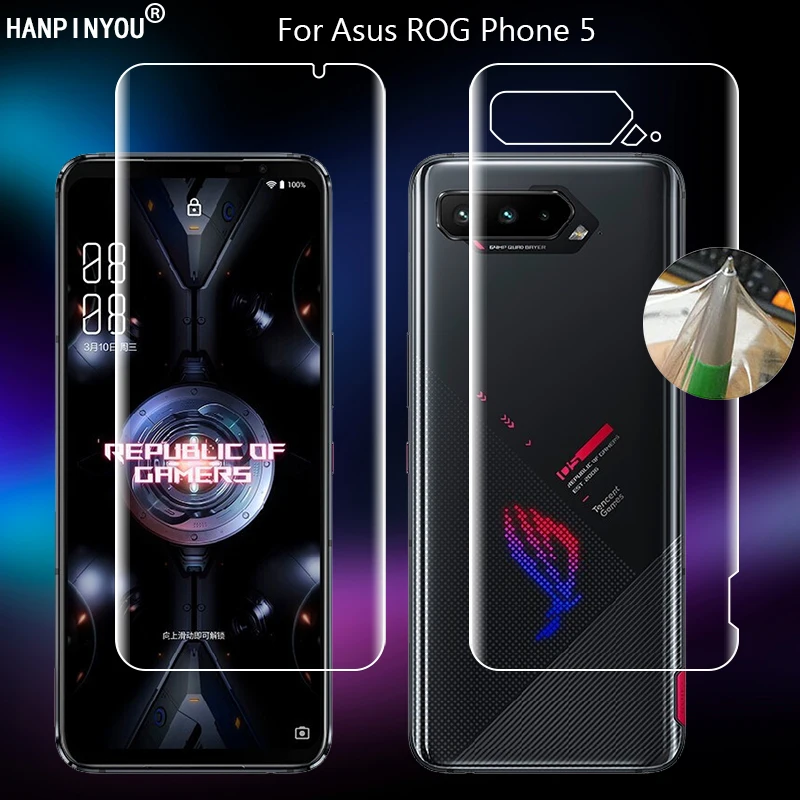 For Asus ROG Phone 6 5 5s Pro Ultimate Phone5 Clear TPU / Matte Anti-Fingerprints Hydrogel Full Cover Soft Screen Protector Film