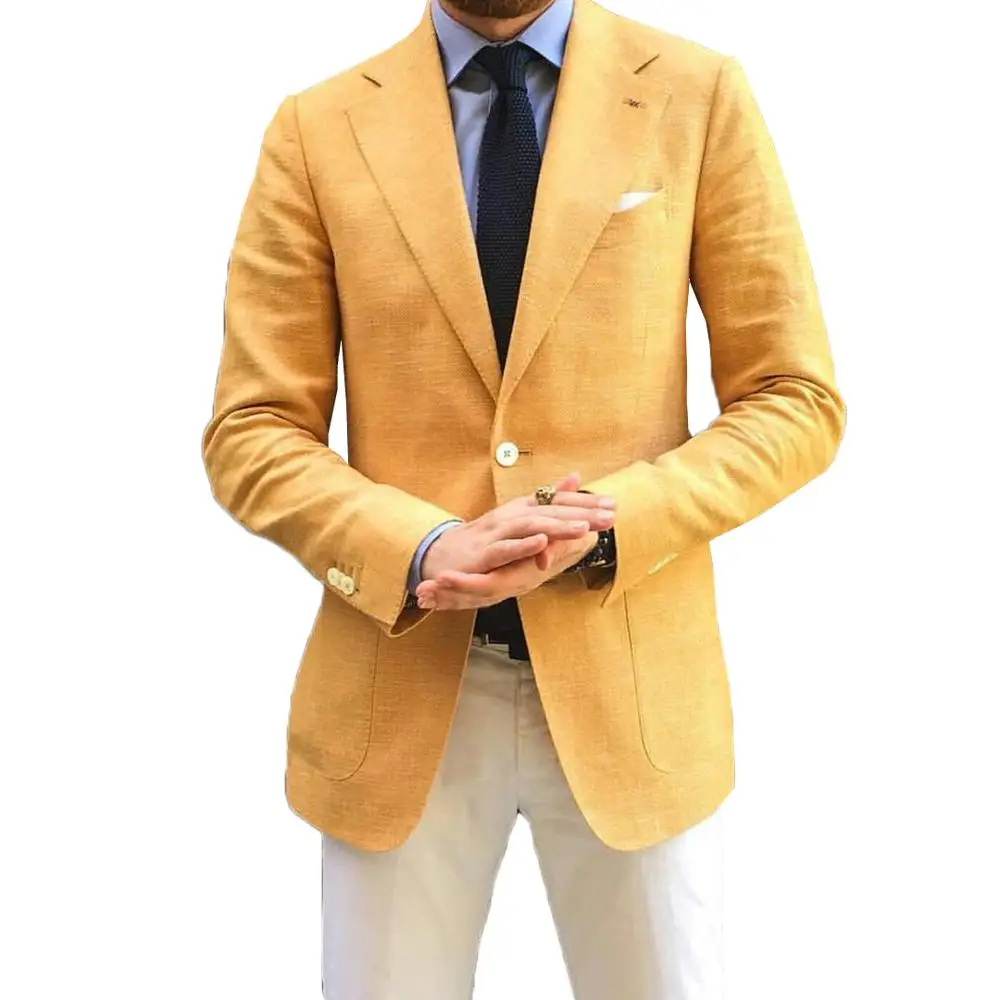 

Customized Men's Suit Jacket Business Casual Singal Breasted Skinny Party Evening Wedding Best Male Groomsman WearOutfit