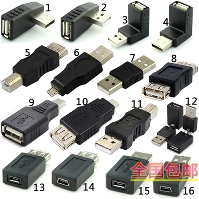 OTG 5 pin Female usb to Male or mini usb Changer Converter Adapter USB Male to Female Micro USB 2.0 AQJG