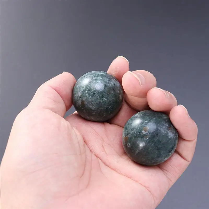 2 Stuks Massage Baoding Ballen Chinese Gezondheidsoefening Stress Ballen Jade Gezondheidszorg Bal Voor Hand Hersenoefening Ontspannen