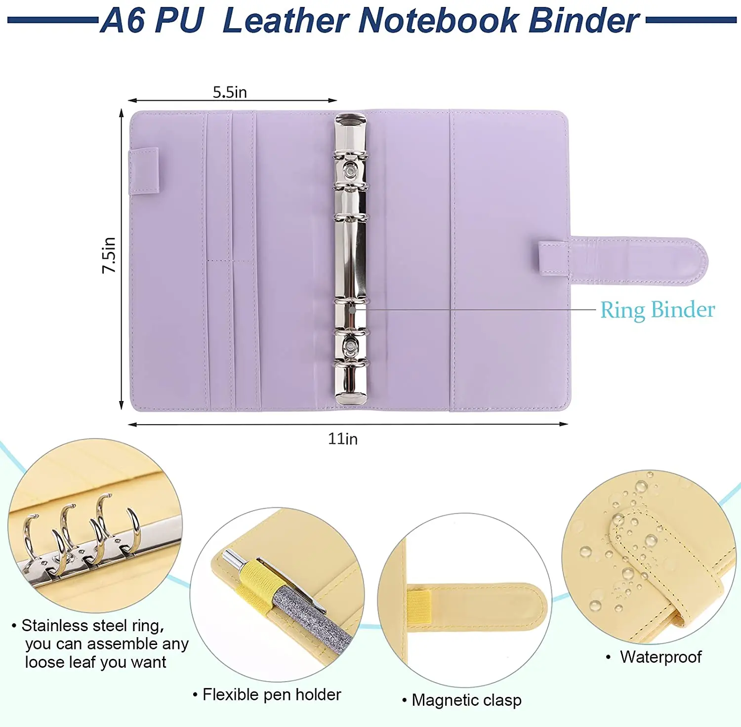 A6 Binder Budget Cash Envelope System Organizer,12 Patterns Budget  Envelopes,Storage Bag, Alphabet Stickers, for Money Planner