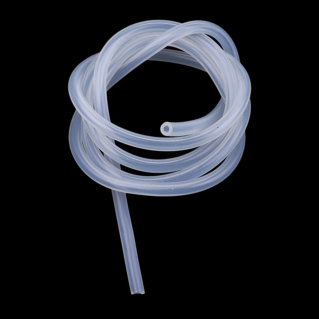 White Silicone RC Nitro Glow Fuel Line Tube Pipe 2.4 x 5 x 100mm