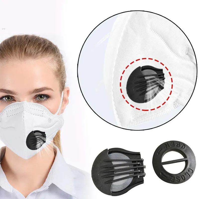 Automobile Anti Pollution Mask Breathing Valve Durable ABS Mask Valve Double Breathing Mask Valve Filter Accessory