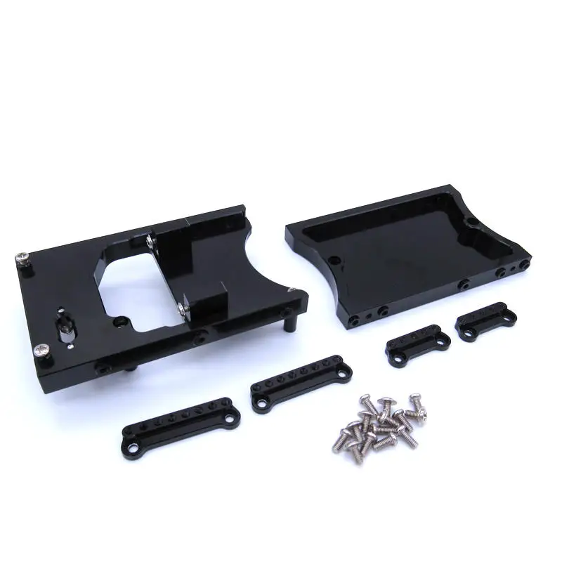 MN D90 D91 D99S model car upgrade modification metal steering gear warehouse metal tail plate with shock mount