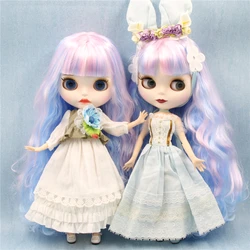 ICY DBS Blyth doll white skin dark skin joint body custom doll blue hair pink hair matte face 1/6 bjd toy anime girls