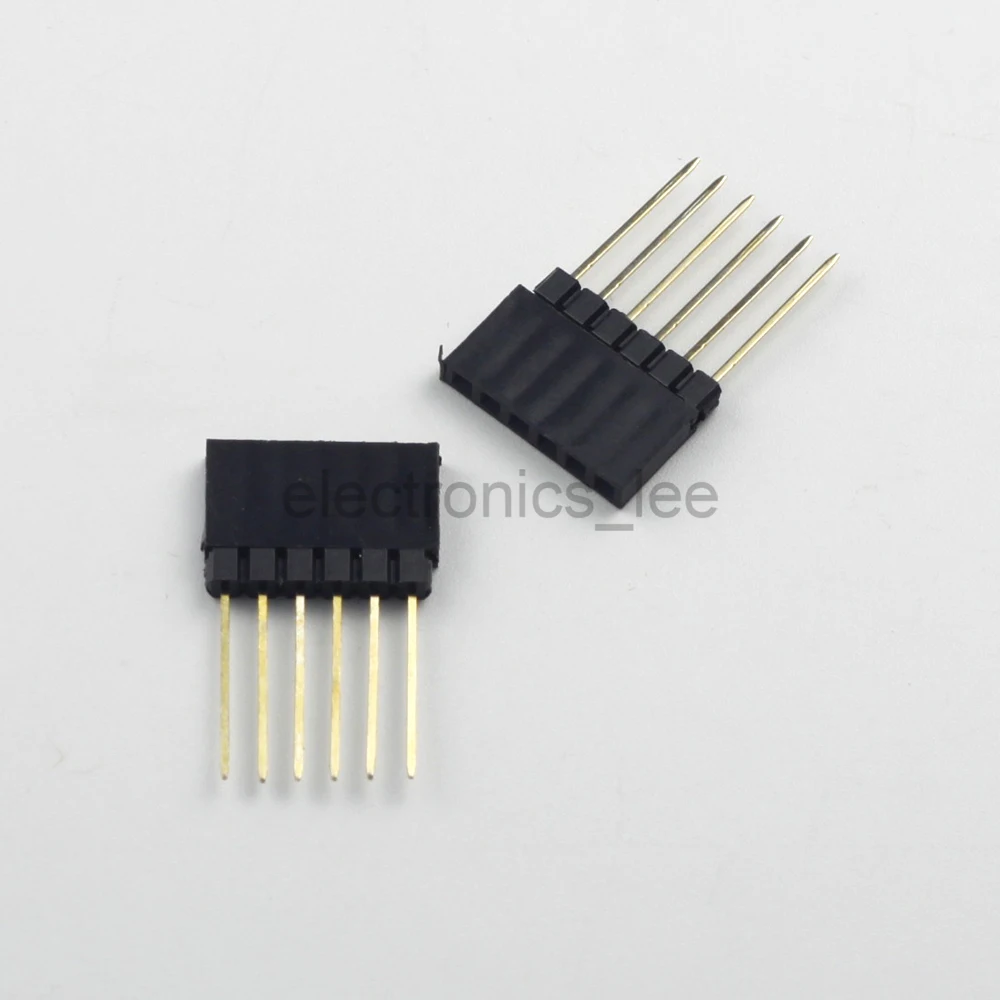 10pcs 2.54mm 4/6/8/10 Pin Stackable 14mm Long Legs Female Header For Arduino Shield