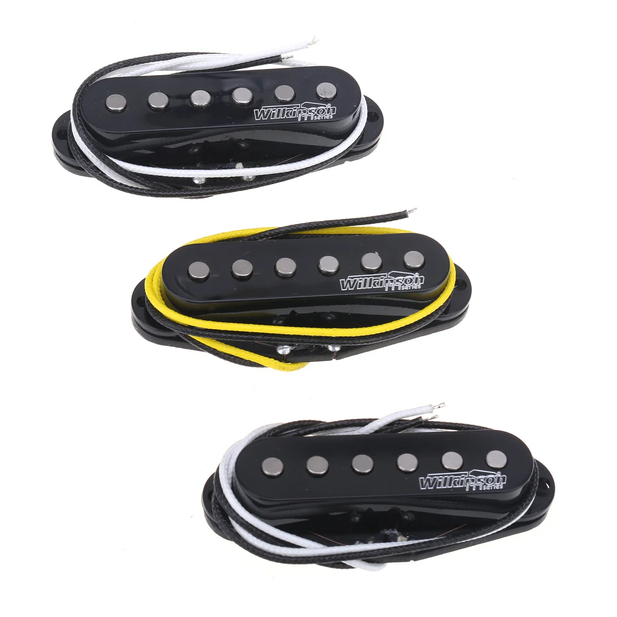 

Набор звукоснимателей Wilkinson M Series Alnico 5 Strat, с одной спиралью, для электрогитары Stratocaster, черный