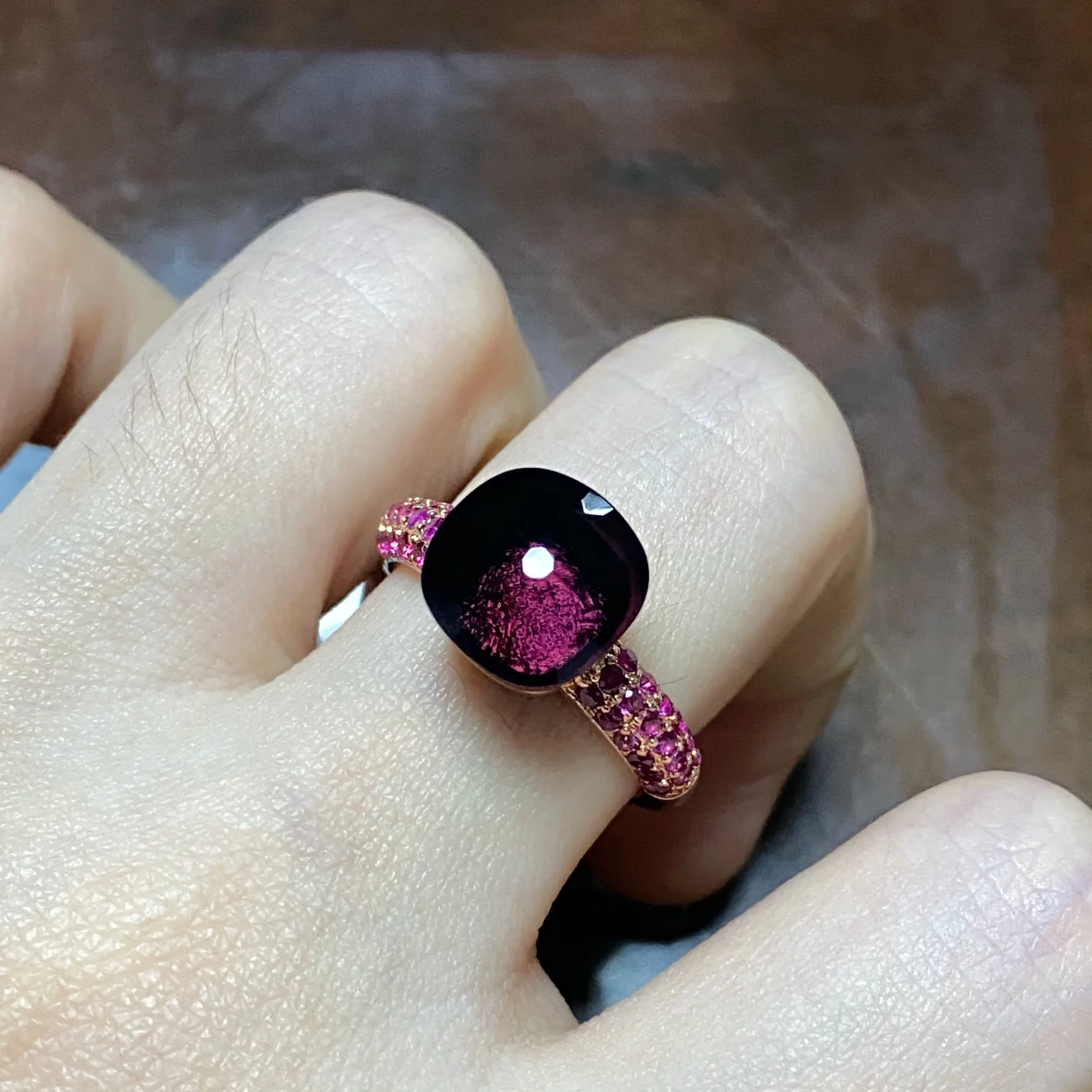 

Summer Candy Style Fashion Jewelry Crystal Ring For Women Purple Zircon White Gold Plated Ring Best Gifts For Girlfriend