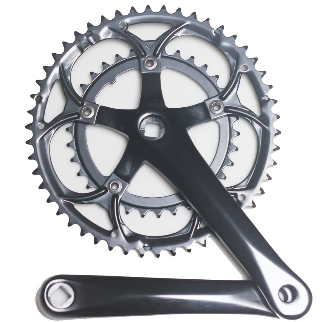 Road Bike Crankset 50-34T Chainwheel Square Hole 170mm Crank BCD 110mm Bicycle Cycling Parts