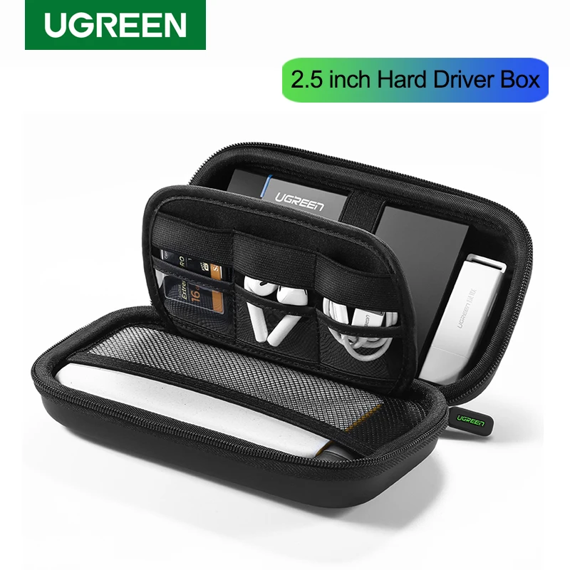 

Ugreen 2.5 Футляр для внешнего жесткого диска HDD SSD чехол для внешнего аккумулятора U Disk, жесткого диска, USB-кабеля