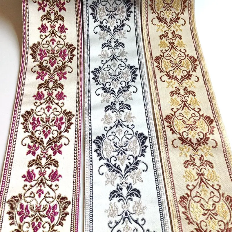 1M Curtain Lace Ribbon Embroidered Lace Fabric Handmade Tablecloth Sofa Home Textile Accessories Lace Trims Ribbon