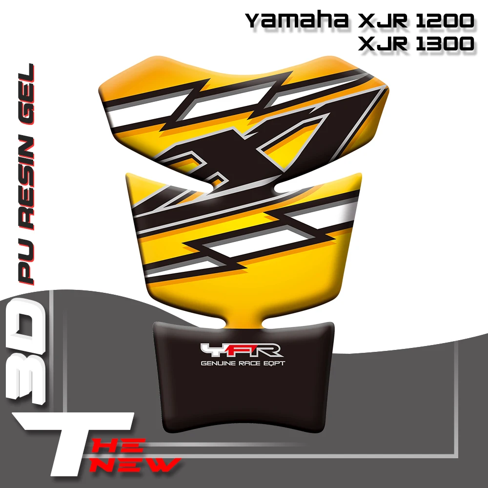 오토바이 스티커 고품질 연료 탱크 스티커 Fishbone 보호 데칼 Yamaha XJR 1200 XJR 1300 용 3D 탱크 패드
