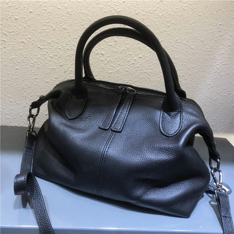 High Quality Top Grain Genuine Leather Women's Handbag Shoulder Messenger Bag Purse Red Black Blue Purple Chocolate Khaki M26101