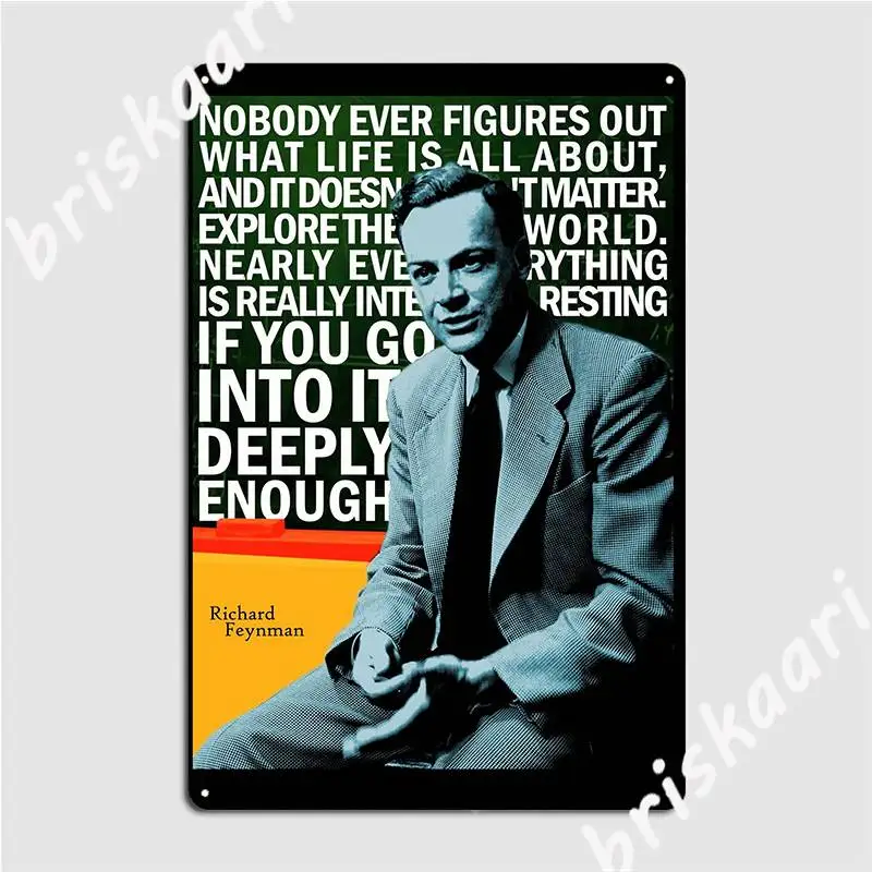 Richard Feynman Metal Sign Pub Wall Plaque Home Design Tin Sign Posters