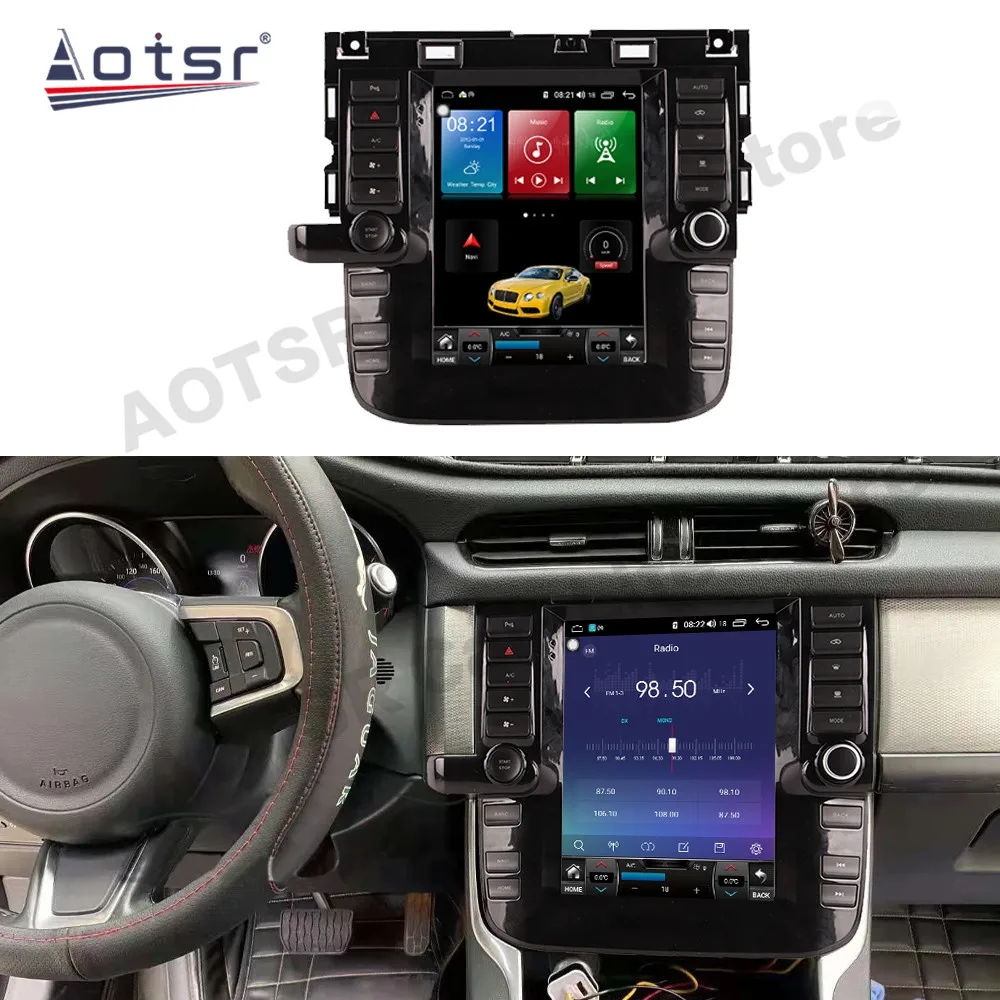 For Jaguar XF 2016~2019 Touch Screen Android 14 Auto Multimedia Car Radio Car GPS Navigation Audio Stereo Player IPS Head Unit