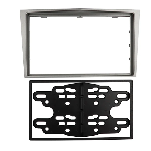 Kit De Montaje 2 DIN Con Marco Y Caja Metálica Para Opel Corsa D, Astra H, Zafira B Y Antara, Color Champagne