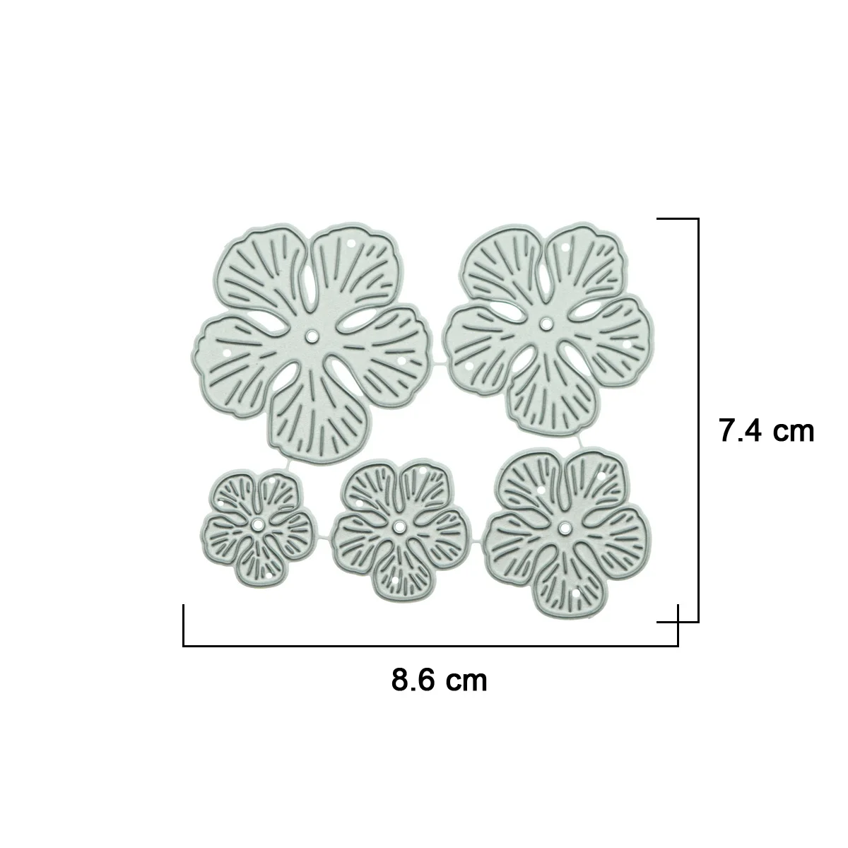 5-Petal Flower Cherry Sakura Pattern Metal Cutting Dies For Scrapbooking Invitation Card Decorating Cutter Punch Stencil