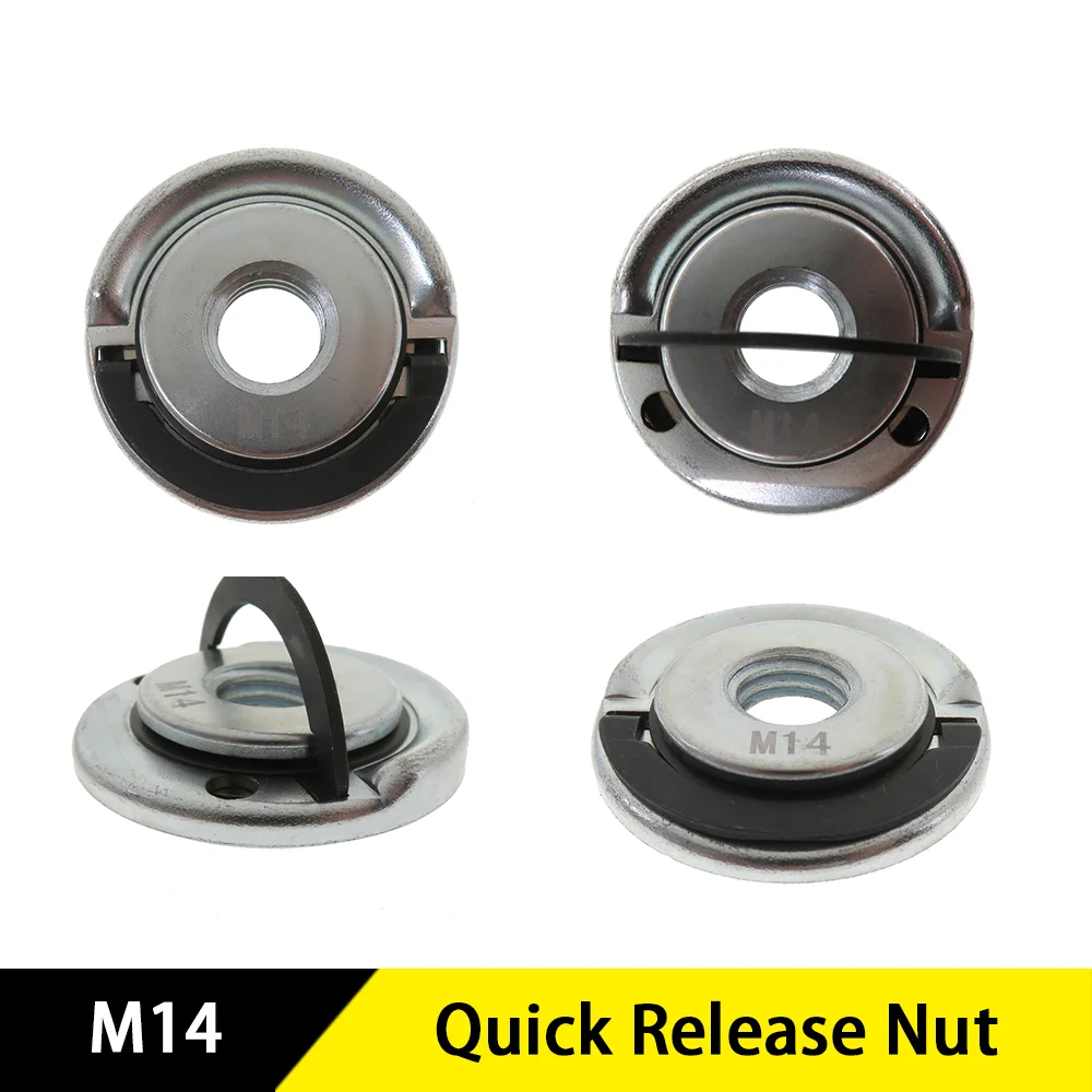 Quick Release Flange Nut M14 Tool Flange Grinder Lock Nut Quick Change Locking Flange Nut Set for Angle Grinder Fitting Part