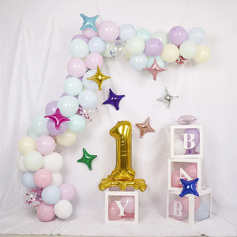 5pcs/10pcs 10inch small four-pointed star aluminum film balloon birthday party wedding decoration star balloon happy new year