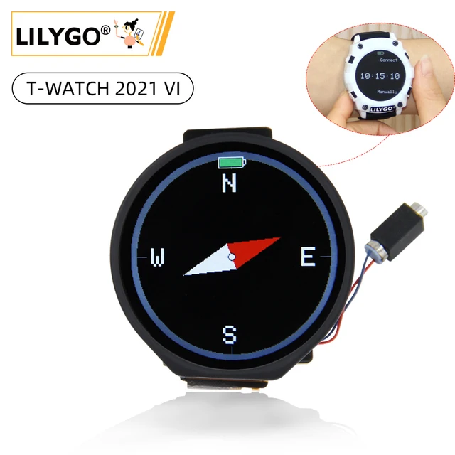 LILYGO® TTGO T-WATCH 2021 t-micro32 Plus programowanie zegarek pojemnościowy ekran dotykowy ESP32 Psram silnik wibracyjny wsparcie WiFi BLE