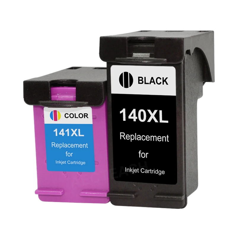 Aecteach Replacement For hp140XL 141XL Ink Cartridge For HP 140 141 HP140 For Photosmart C4583 C4283 C4483 C5283 Printer