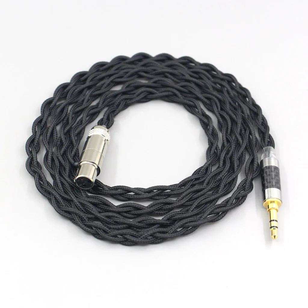 LN007457 Pure 99% Silver Inside Headphone Nylon Cable For AKG Q701 K702 K271 K272 K240 K141 K712 K181 K267 K712 Earphone