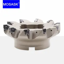 MOSASK MFWN 90 Degree Double-sided Hexagonal Large Cutting Depth Heavy Cutting CNC WNMU 080608 Insert Milling Cutter