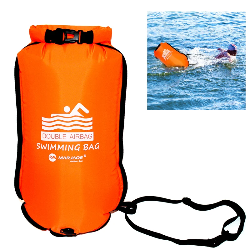 Thickened Double Airbags Inflatable Swimming Bag Ring Float Anti-snoring Storage Waterproof PVC Lifebuoy Buoy Prevent Drowning