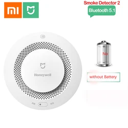 Xiaomi Mijia Smoke Detector Honeywell Sensor Bluetooth Fire Alarm Audible Visual Alarm Smart Home Remote APP Without Battery