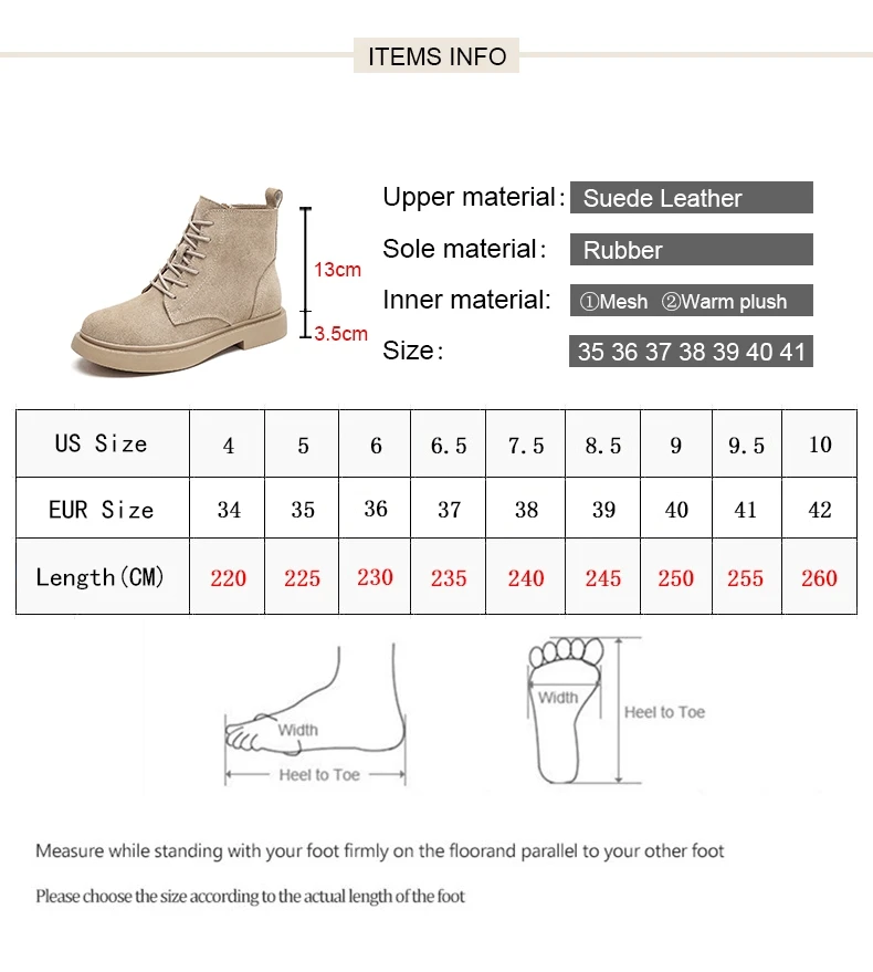 Smile Circle Autumn Ankle Boots Suede Leather women Flat platformShort Boots Ladies shoes winter boots