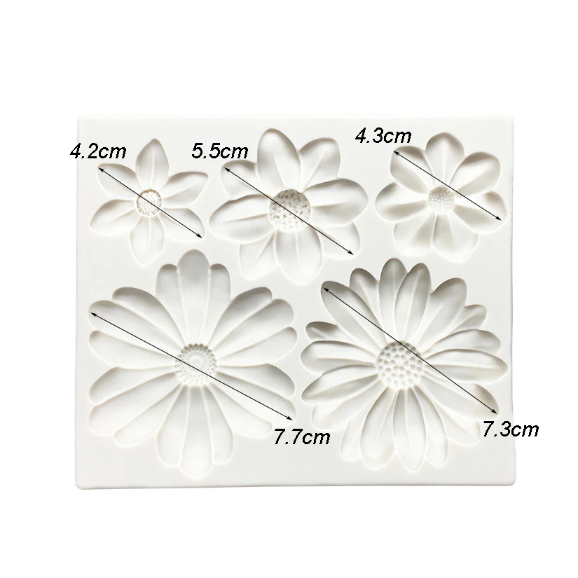 Sunflower Daisy Silicone Mold Sugarcraft Chocolate Cupcake Baking Mold Fondant Cake Decorating Tools