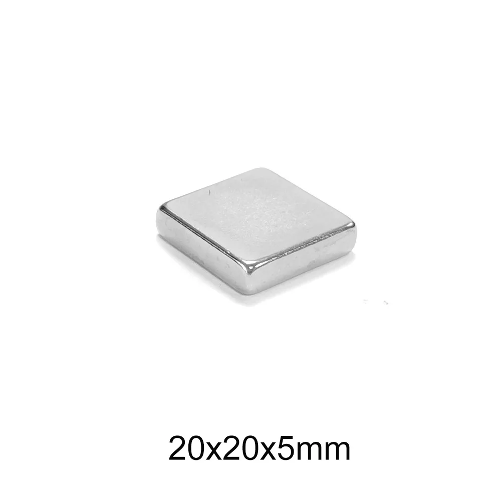 2/5/10/20/30pcs 20x20x5 Powerful Magnets 20x20x5mm Quadrate Permanent Magnet 20X20mm Block Strong Neodymium Magnet 20*20*5 N35