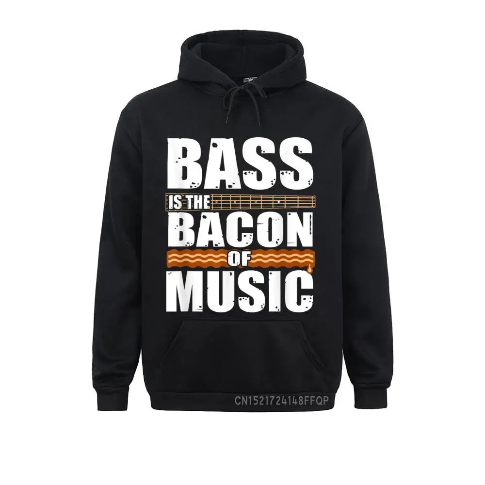 

Music Hooded Tops - Bass Is The Bacon Of Music New Arrival Long Sleeve Moto Biker Sweatshirts Men's Hoodies Europe