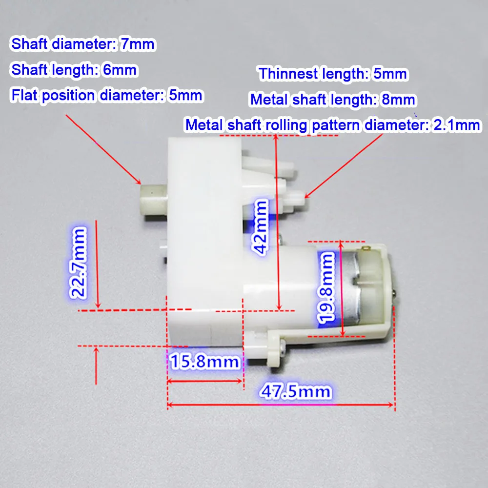 DC 5V 9V 12V Volt Micro Mini 130 Gear Motor Slow Speed Carbon Brush High Torque 7 Type   Toy Smart Car Robot Reduction Motor image 3