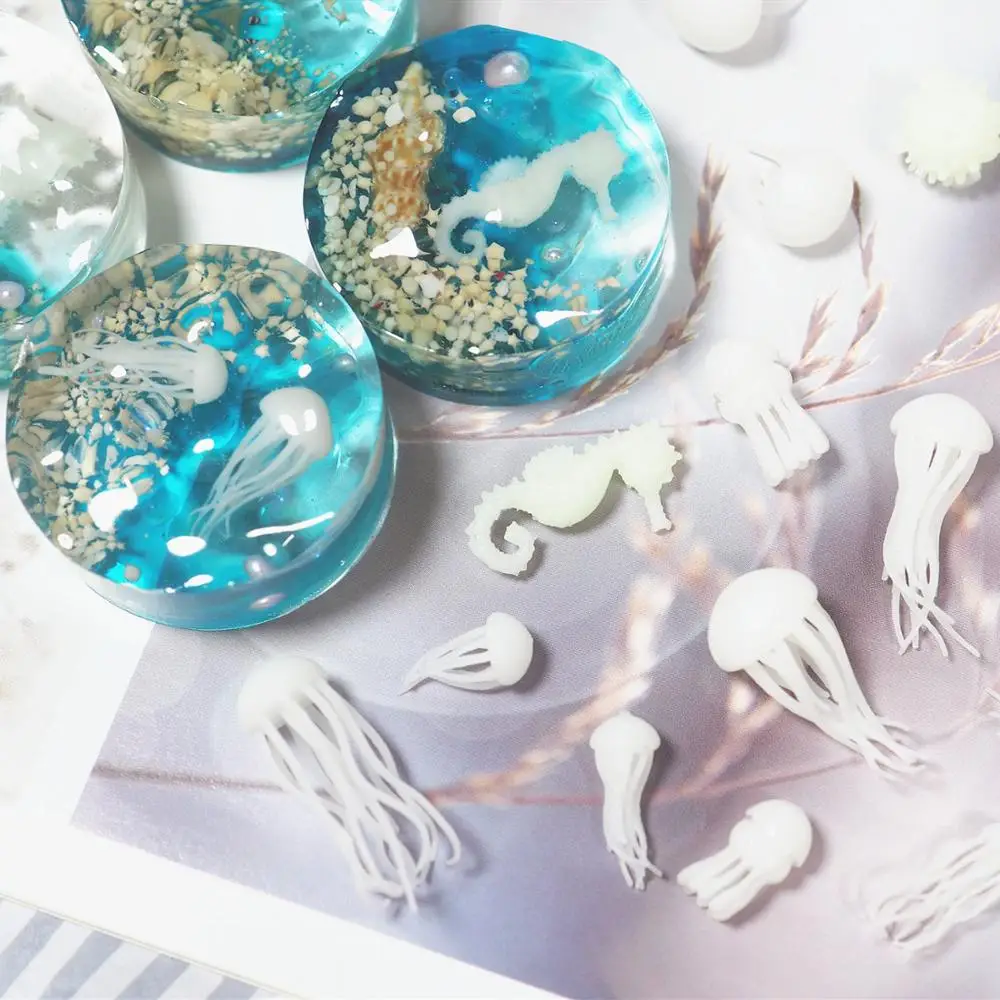 3D łoś grzyb łabędź meduza róża niedźwiedź Mini krajobraz DIY Craft ręcznie robiona biżuteria z żywicy UV epoksydowa biżuteria wypełnienie dekoracji