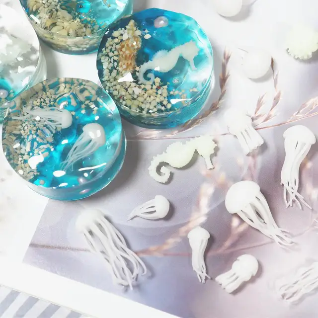 3D łoś grzyb łabędź meduza róża niedźwiedź Mini krajobraz DIY Craft ręcznie robiona biżuteria z żywicy UV epoksydowa biżuteria wypełnienie dekoracji