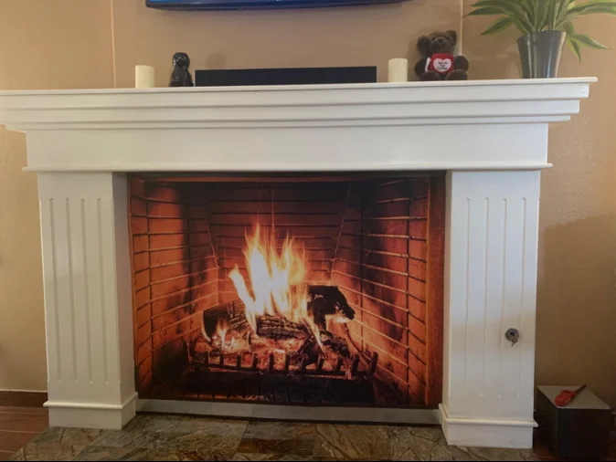 موقع قران-خلفية للتصوير الفوتوغرافي ، مدفأة شتوية ، طوب Exuberant ، حفلة عيد الميلاد ، خلفية استوديو الصور