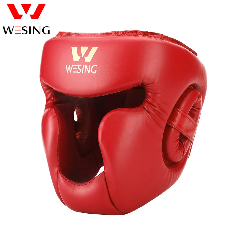 Wesing Boxing Full-Face Helmet Muay Thai Training Competition Head Guard MMA Head Protector dropship order