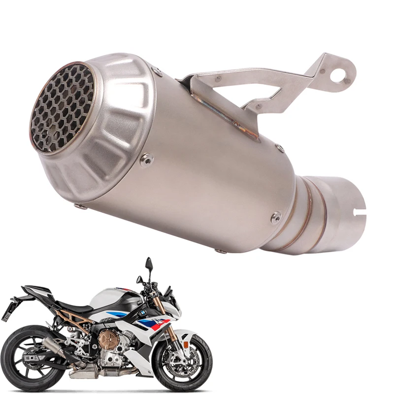 

For BMW S1000RR 2019-2021 Exhaust Pipe Motorcycle 60mm Slip-on Muffler No DB Killer Escape Reserve Catalyst Stainless Steel