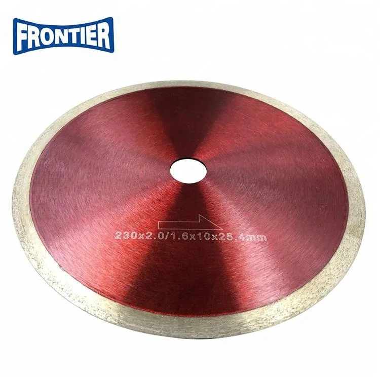 230mm 9inch Hot Press diamond continuous Rim wet cutting saw blade