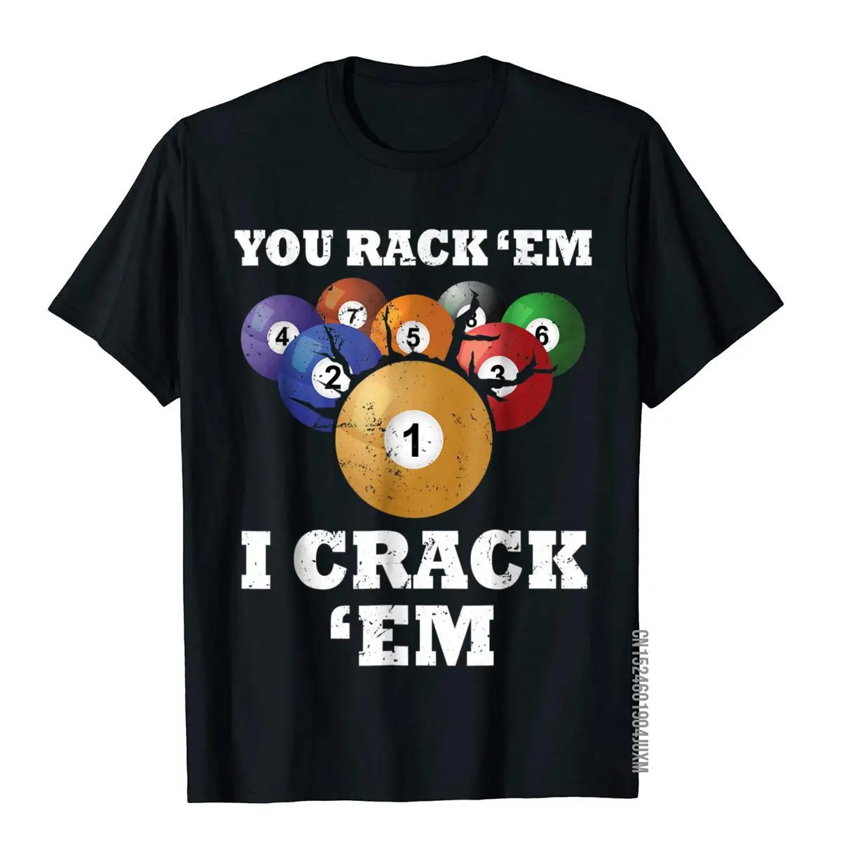 

Funny Pool Billards Shirt You Rack 'Em I Crack 'Em T Shirts Tops Tees Funky Cotton Fashionable Printed On Men's