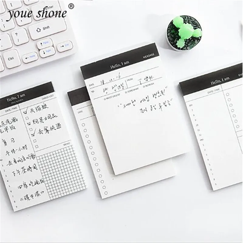 

1pcs Simple day plan this note can be torn notepad office thick schedule this convenient portable tips notebook