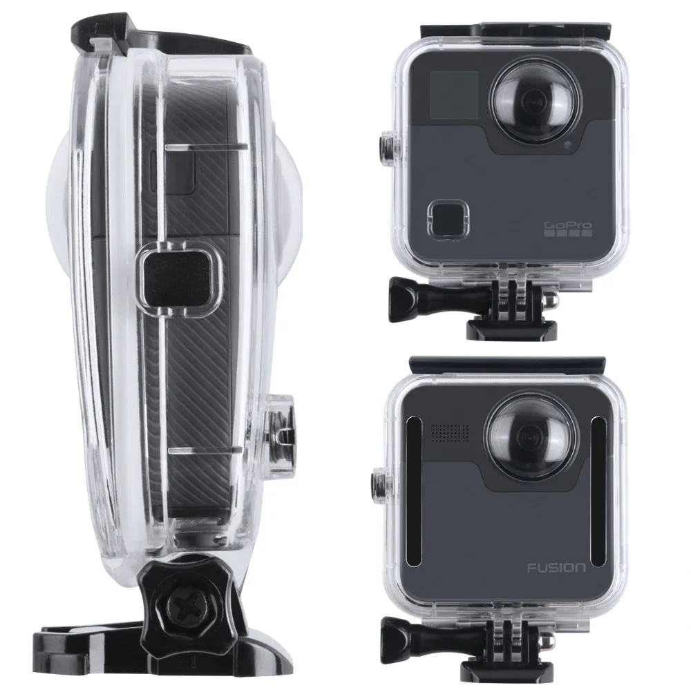 Go Pro Fusion Mini tripod mout+ 45M Underwater Waterproof Case for GoPro fusion 360 Video Camera Diving Housing Accessories