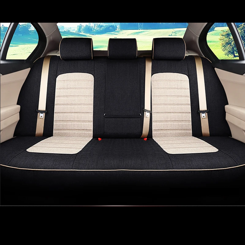 Custom Fit Flax Fabric Cover Seats for Kia Carens 2007 2015 Seat Covers Set for Cars Cushion Supports Accessories Car Upholstery