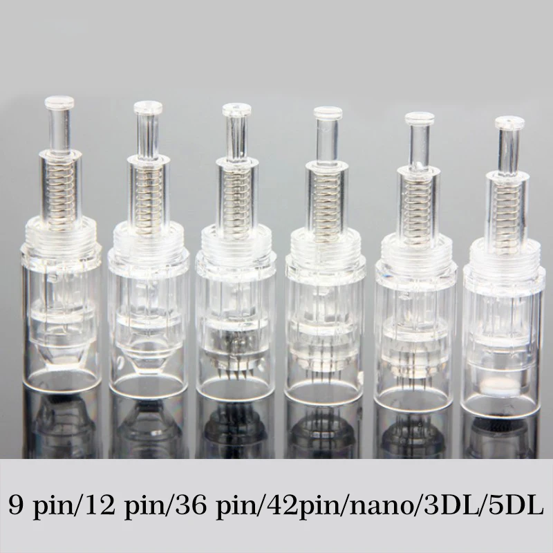 10/50/100pcs Bayonet Screw Microneedling Microneedle 9/36/42Pin Nano For Dr.imp pen Derma Tools Nutrition Input Micro Needle Tip