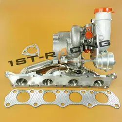 F21L 6+6 Billet Upgraded Turbo + Exhaust Manifold For Audi A4 B5 B6 VW Passat 3B2 3B3 1.8T