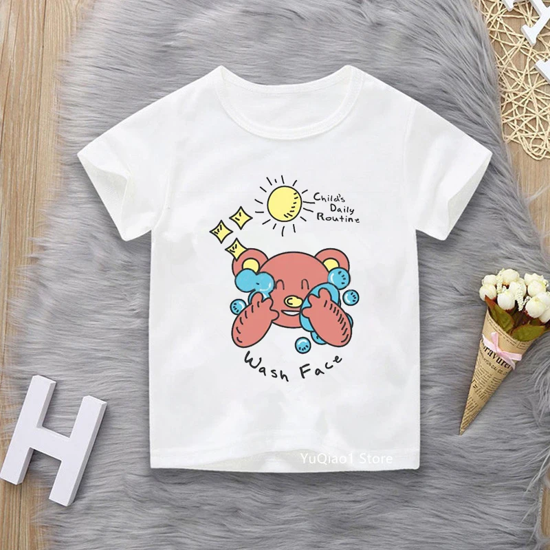 Boys Girls Unisex Koala Lazy Sleep Print Short Sleeve Tshirt Cute Animal Fashion Kids T Shirt Children's Cartoons Casual Tops