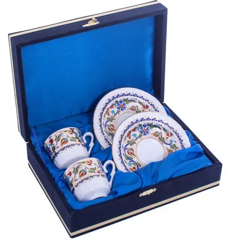 2 pcs Velvet Boxed Porcelain Coffee Cup Set Tea Coffee Cups Tea Coffee Sets Tea Coffee For Mug