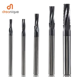 Dreanique end mill  BSP BSPT thread end mills inch size 1/16 1/8' 1/4' 3/8' 1/2' 3/4'  1' carbide alloy threaded milling cutter